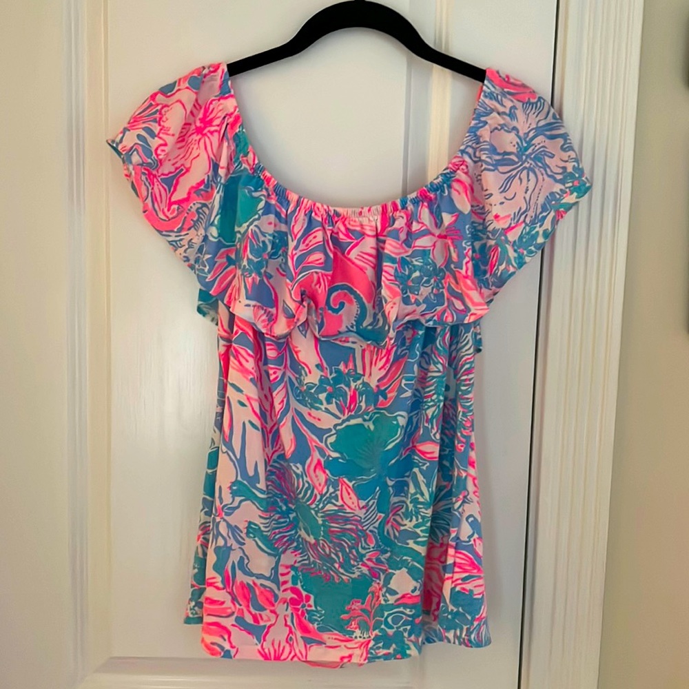Lilly Pulitzer off the shoulder top